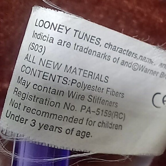 Looney Tunes Taz/Tasmanian Devil Plush-Six Flags Texas Exclusive-2012-12 inch - Picture 7 of 7